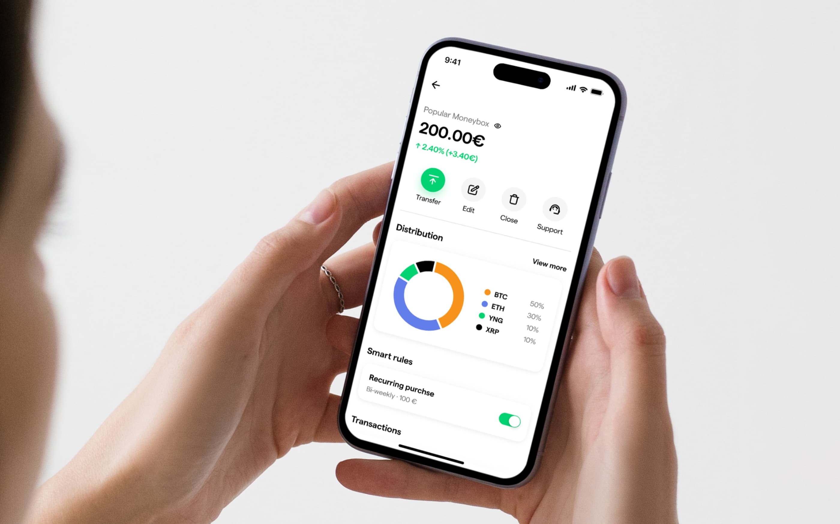 Tracking a Moneybox portfolio on the phone