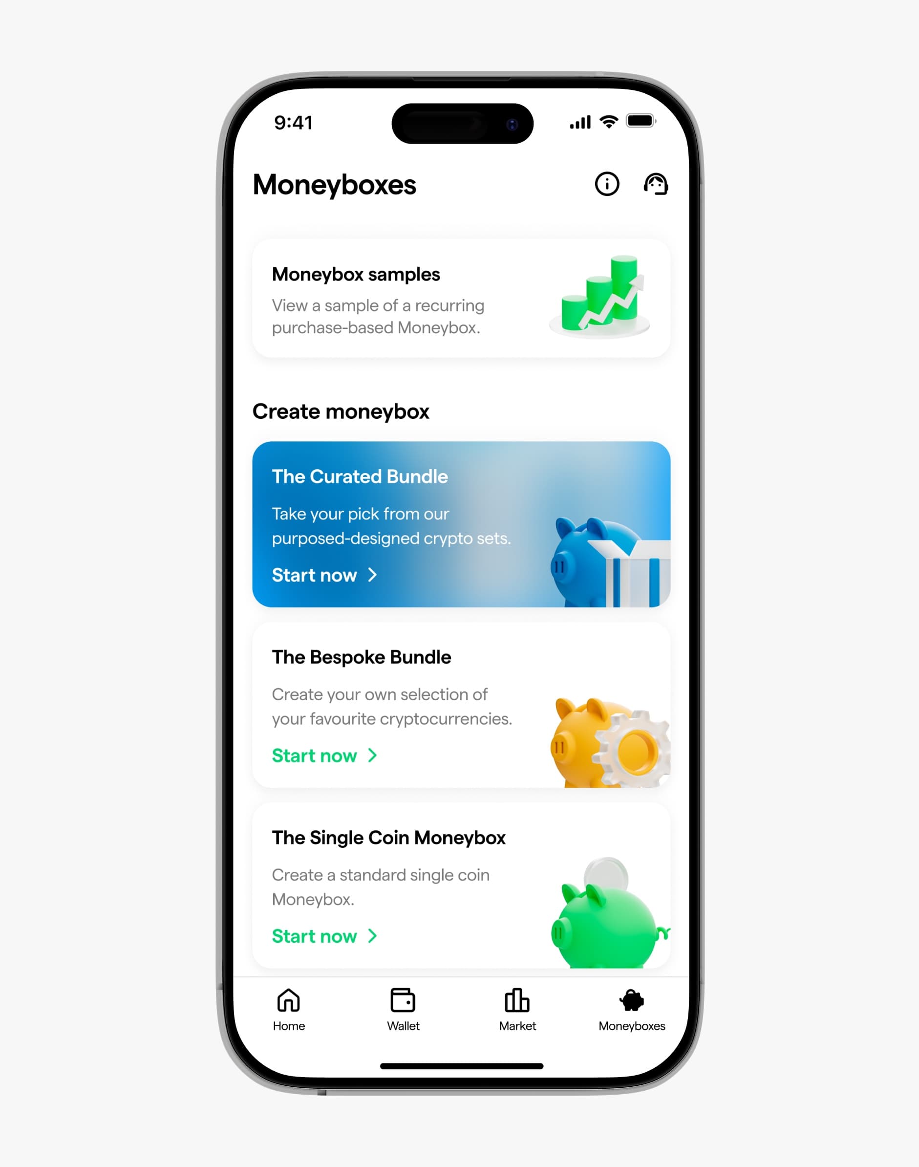 Creating a Moneybox in the app