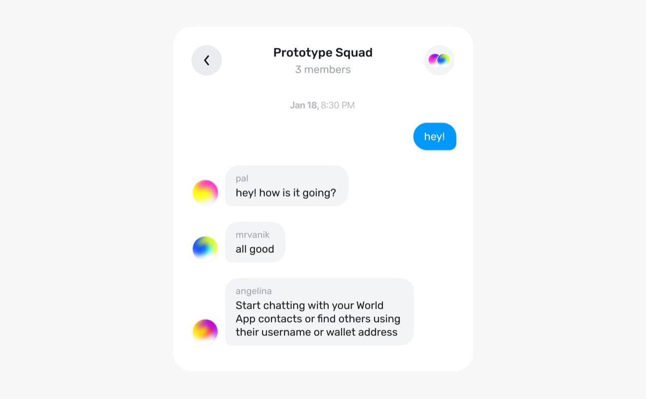 Detail of the previous chat experience