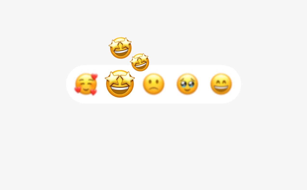 Expressive emoji reactions