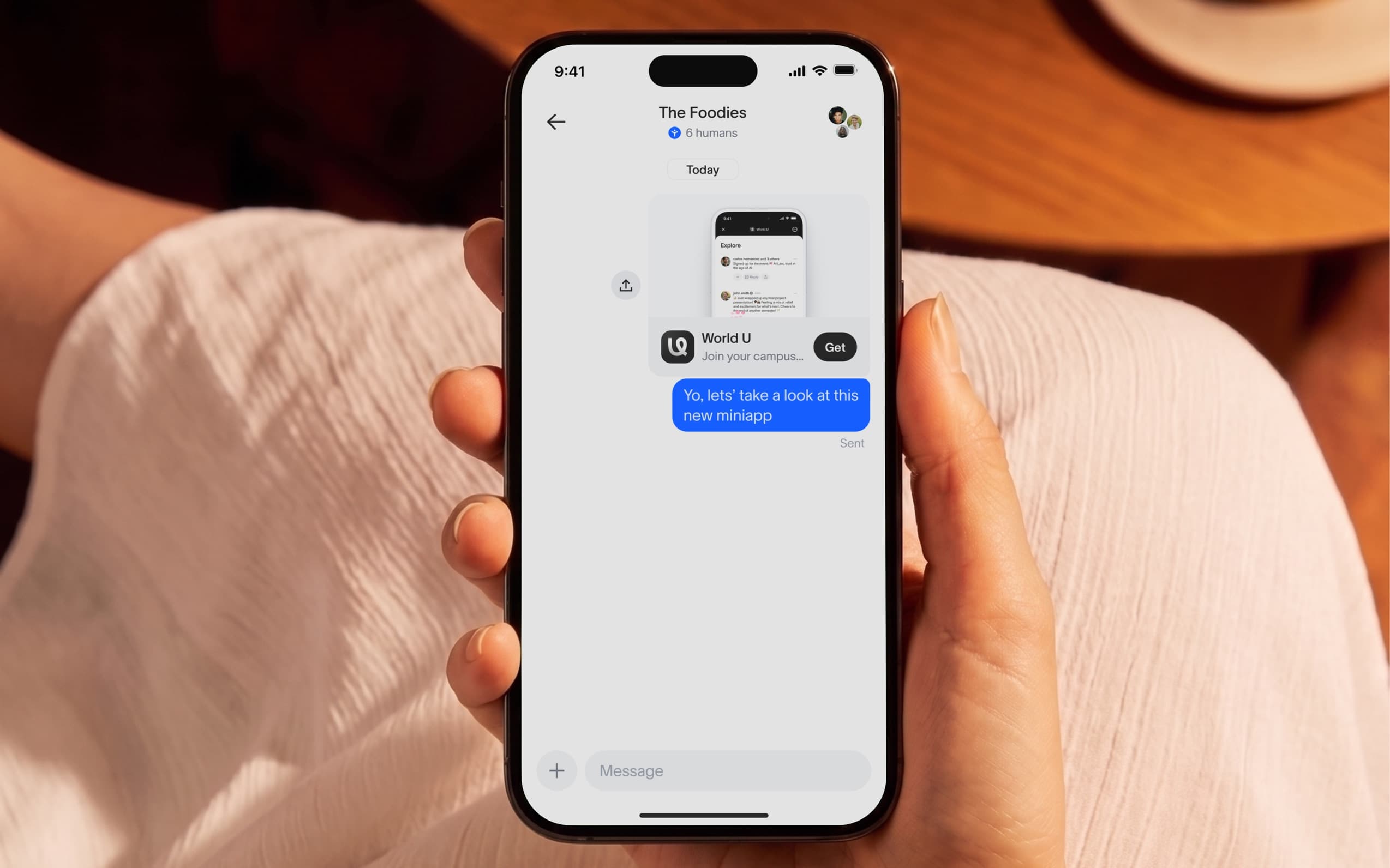 Camera and media capture inside World Chat